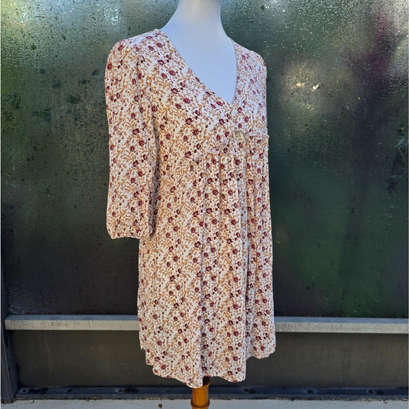 Jane and Delancey Cream Floral Lightweight Rayon Dress Size XS - Picture 5 of 8